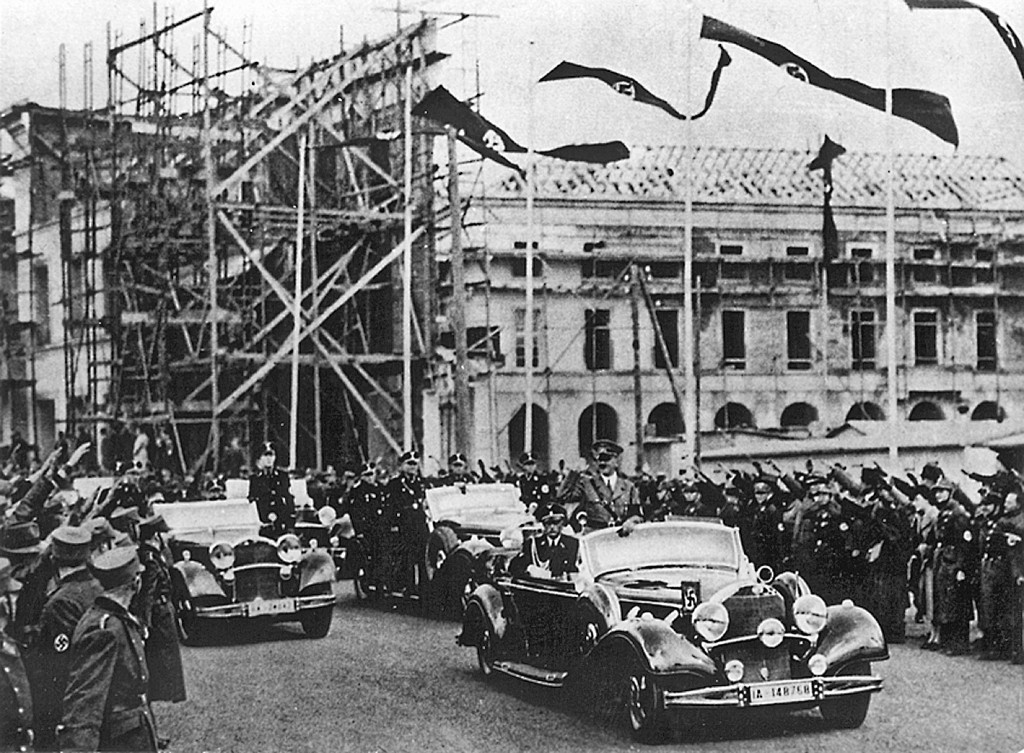 Besuch Adolf Hitlers auf der Baustelle, 1938