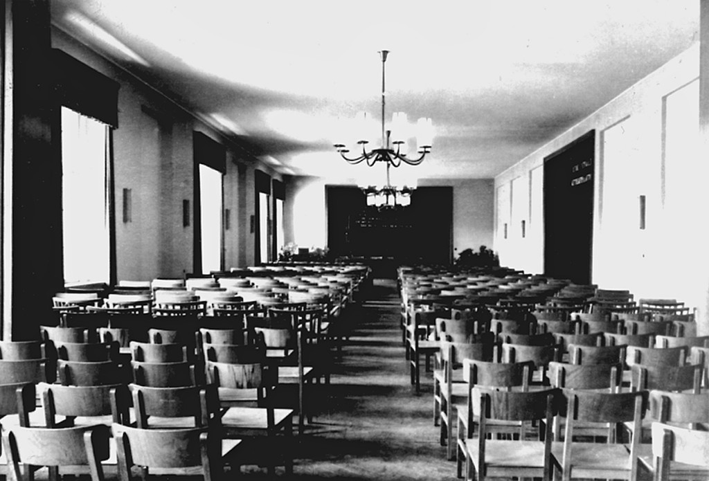 Verwaltungsfachschule, Versammlungsraum im »Turmhaus«, nach 1950