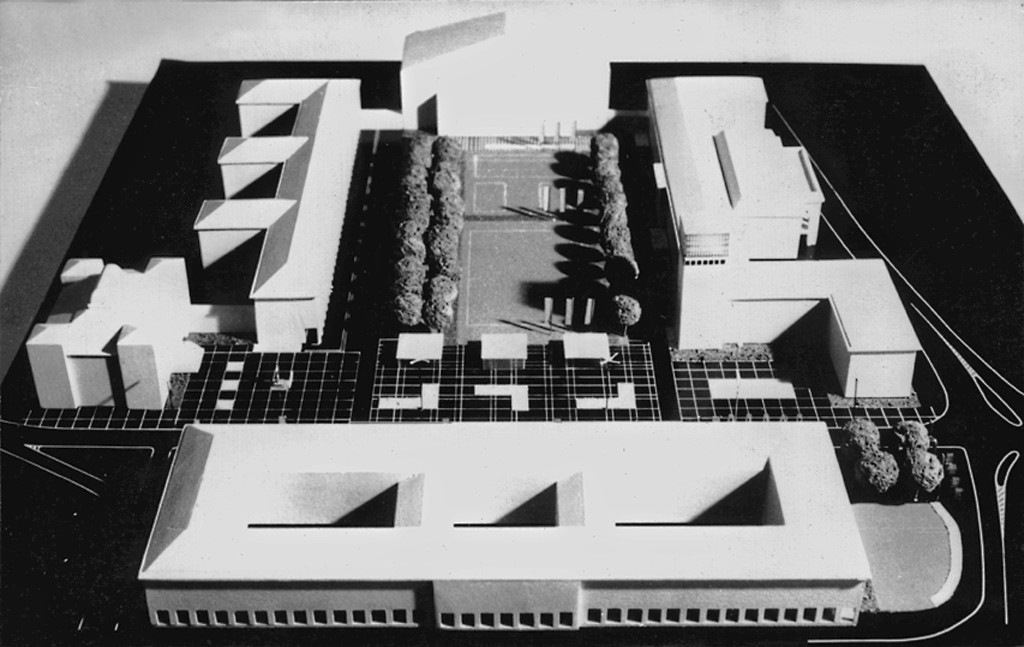 Modellstudie mit Turmausbau zum Café, 1966